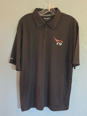 Space X F9 Black Polo Shirt